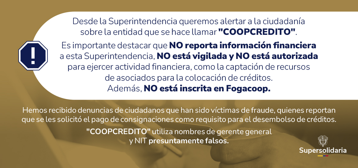 Banner alarma coopcrédito.