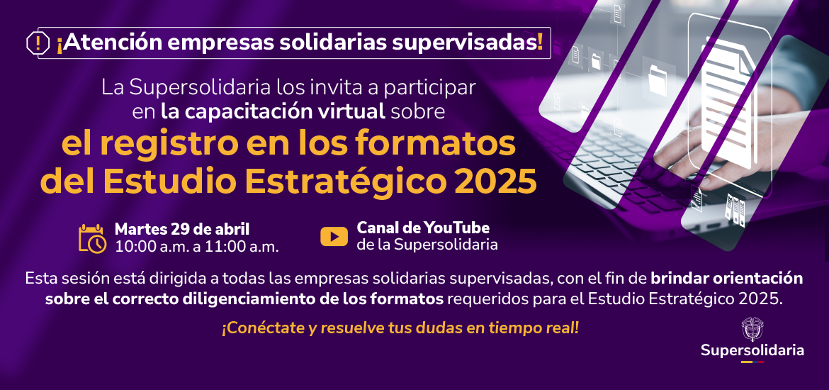 Banner Capacitación entidades vigiladas registro de formatos.