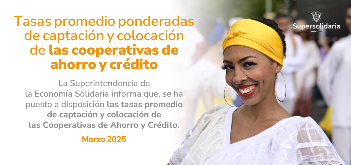 Banner tasa activa y pasiva delegatura financiera marzo 2025.