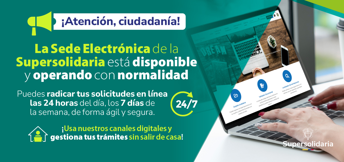 Banner funcionamiento sede electrónica.