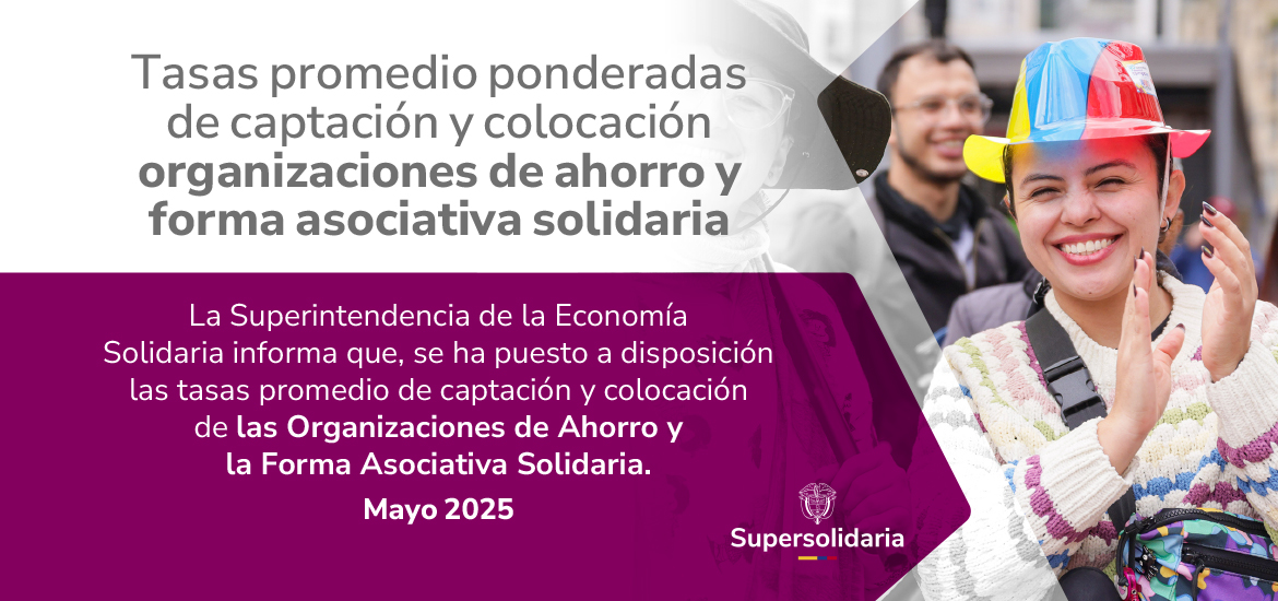 Banner tasas de colocación delegatura asociativa.
