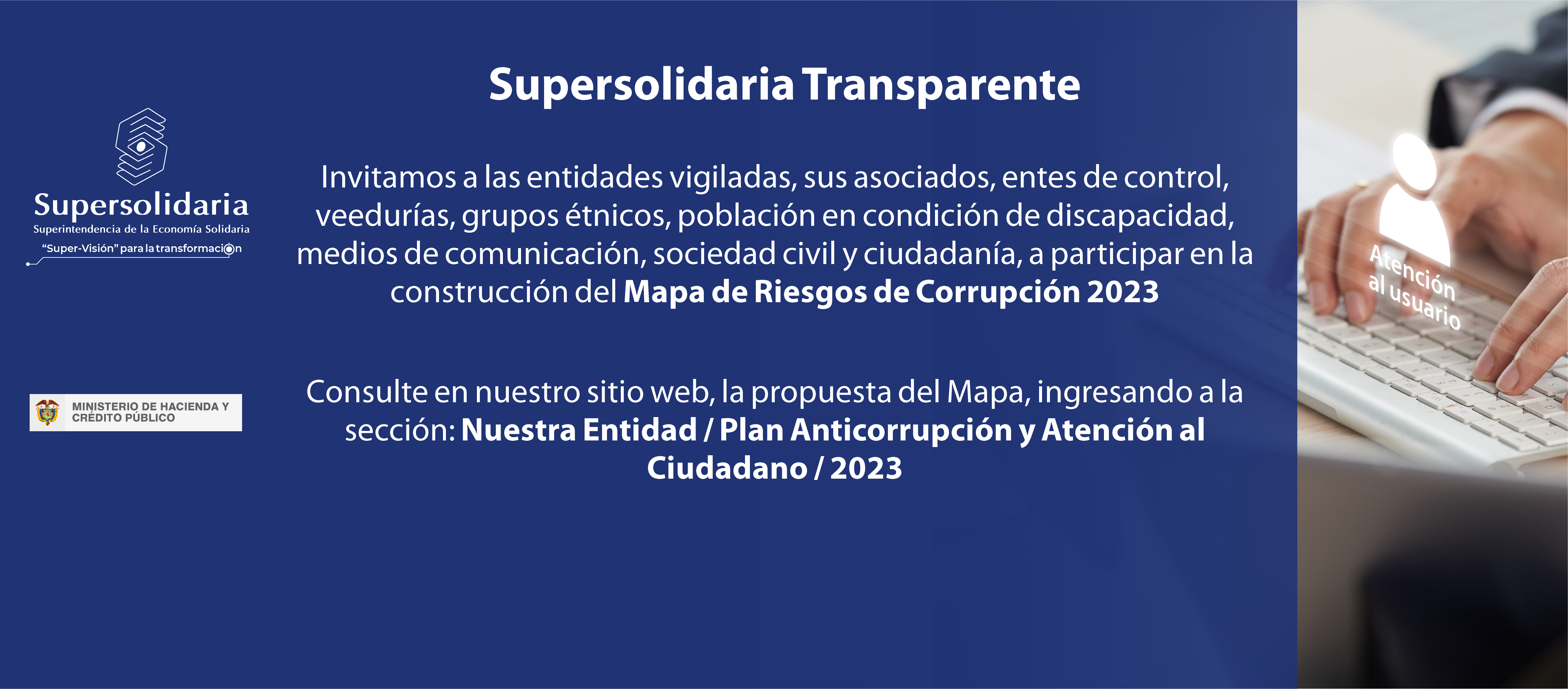 Imagen banner web que informa acerca de la publicación para comentarios del mapa de riesgos de corrupción para la vigencia 2023 Imagen banner web que informa acerca de la publicación para comentarios del mapa de riesgos de corrupción para la vigencia 2023
