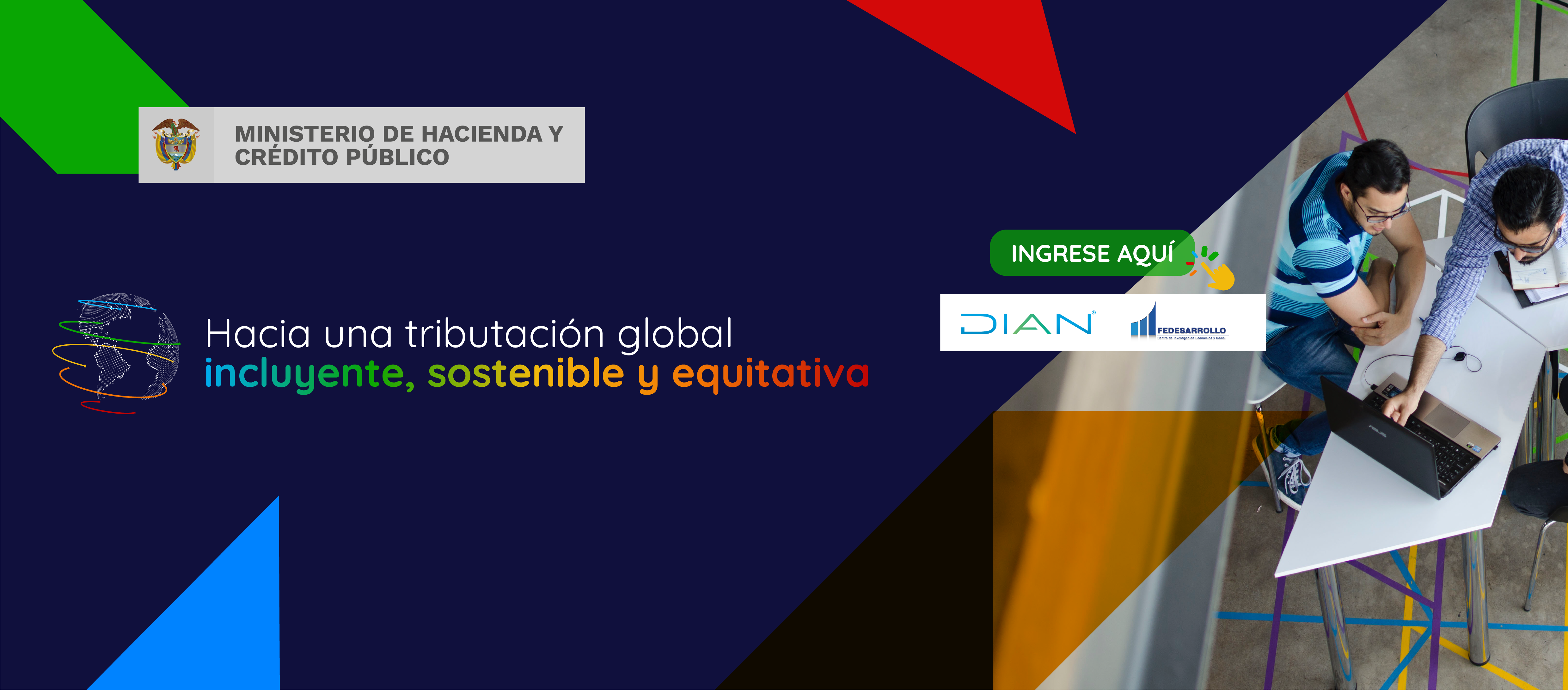 Imagen a manera de banner web iniciativa para una tributación global incluyente, sostenible y equitativa Imagen a manera de banner web iniciativa para una tributación global incluyente, sostenible y equitativa