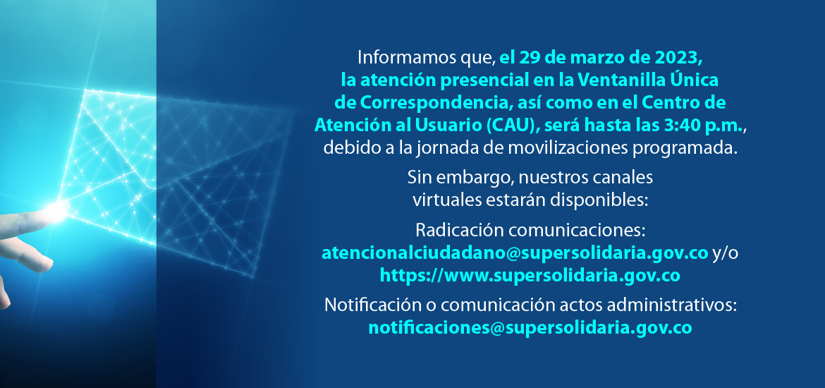 banner web hoy miércoles 29 de marzo, Supersolidaria prestará atención presencial hasta las 3:40 p.m. banner web hoy miércoles 29 de marzo, Supersolidaria prestará atención presencial hasta las 3:40 p.m.