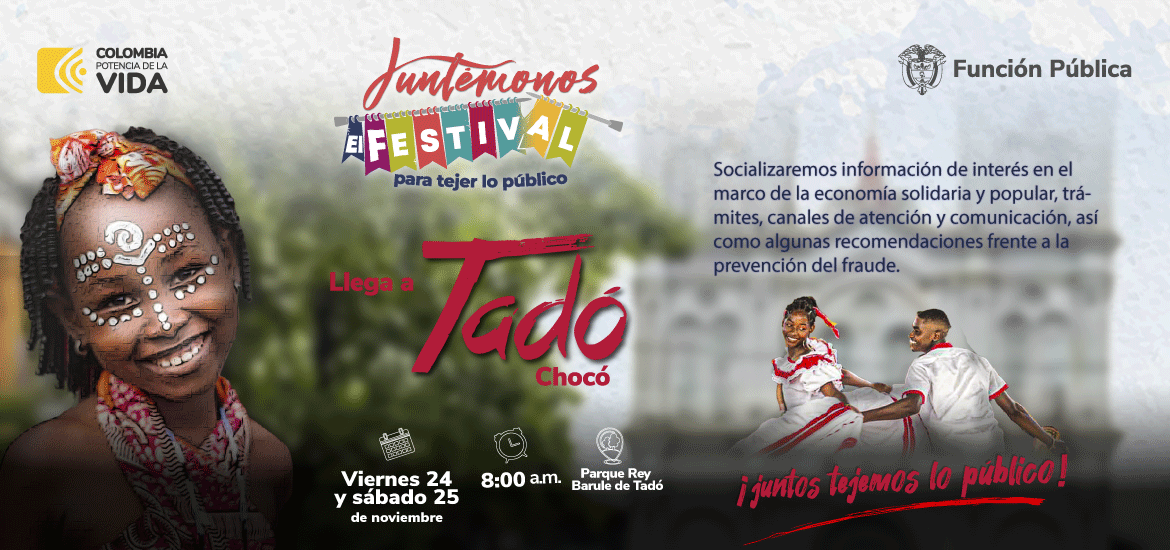 Supersolidaria es una de las 40 Entidades que llegará al Chocó para el Festival Juntémonos