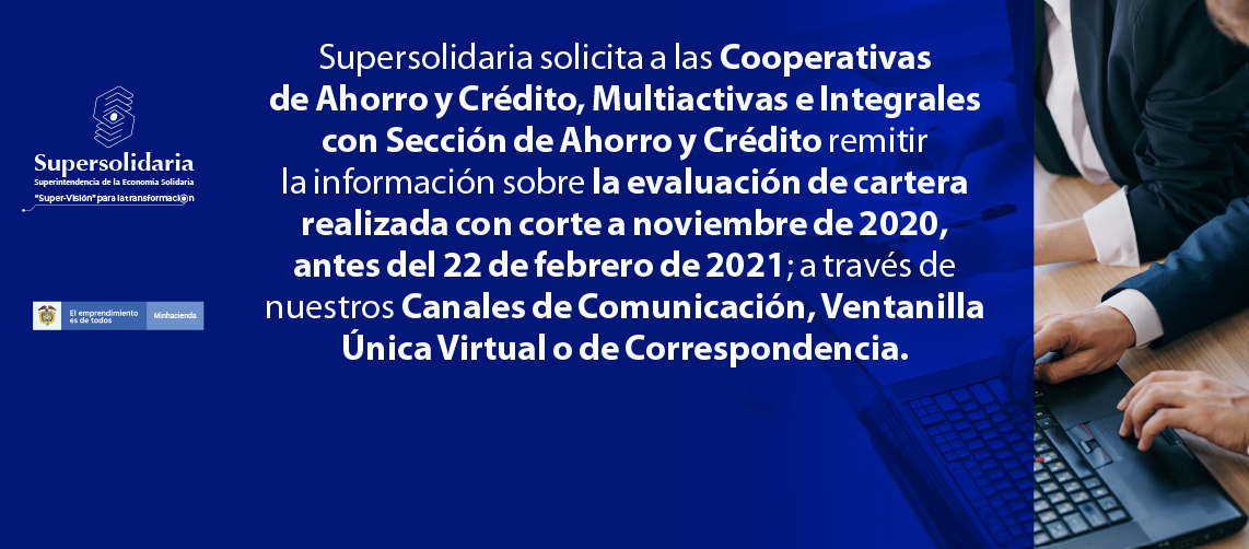 Se solicita remitir información evaluación cartera corte noviembre 2020 Se solicita remitir información evaluación cartera corte noviembre 2020