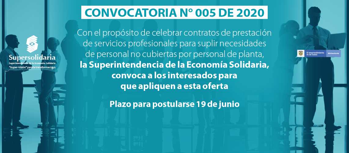 Convocatoria 005 de 2020 servicios profesionales y técnicos o tecnólogos
