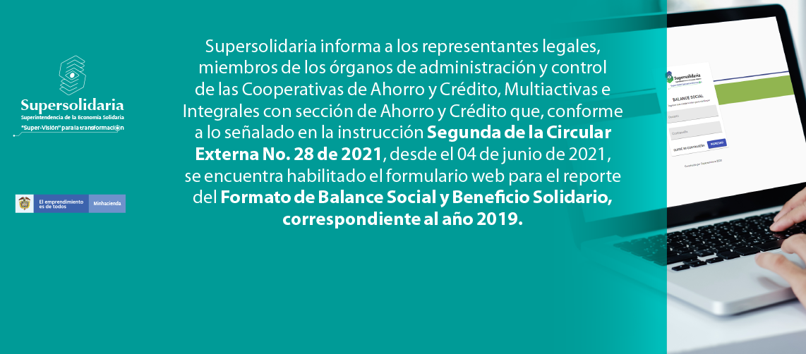 Habilitado formulario web reporte Formato Balance Social y Beneficio Solidario Habilitado formulario web reporte Formato Balance Social y Beneficio Solidario