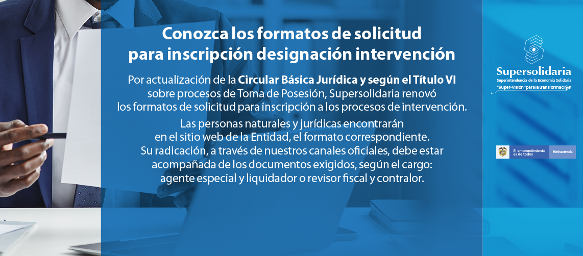 Conozca nuevos formatos solicitud inscripción designación intervención Conozca nuevos formatos solicitud inscripción designación intervención