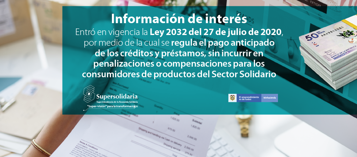Ley 2032 de 2020 pago anticipado créditos otorgados por entidades solidarias Ley 2032 de 2020 pago anticipado créditos otorgados por entidades solidarias