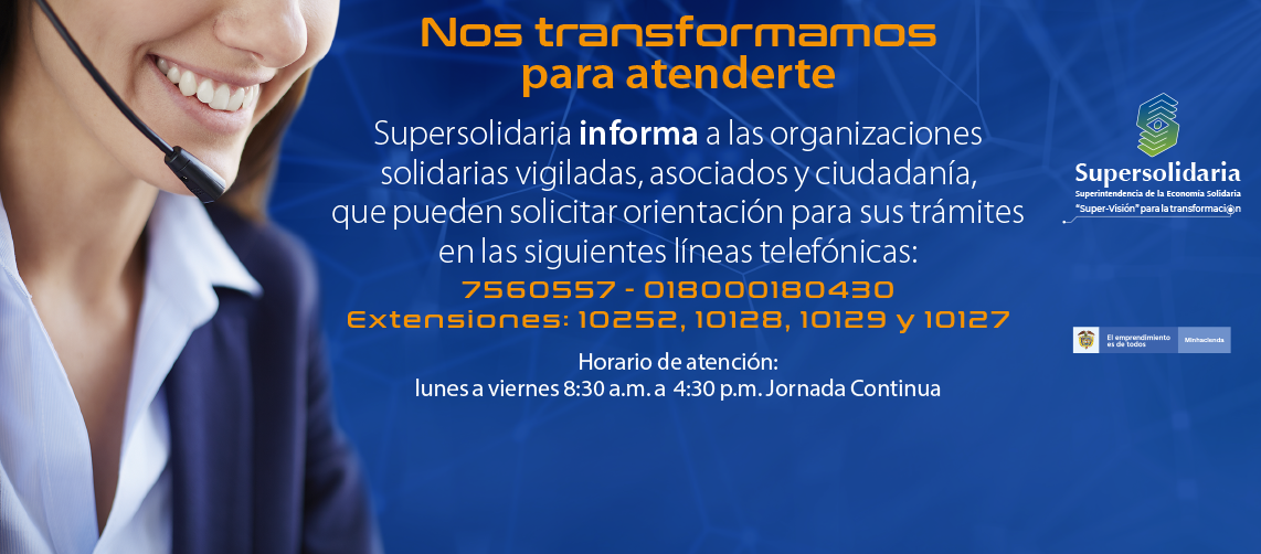 Líneas de Atención Supersolidaria Líneas de Atención Supersolidaria