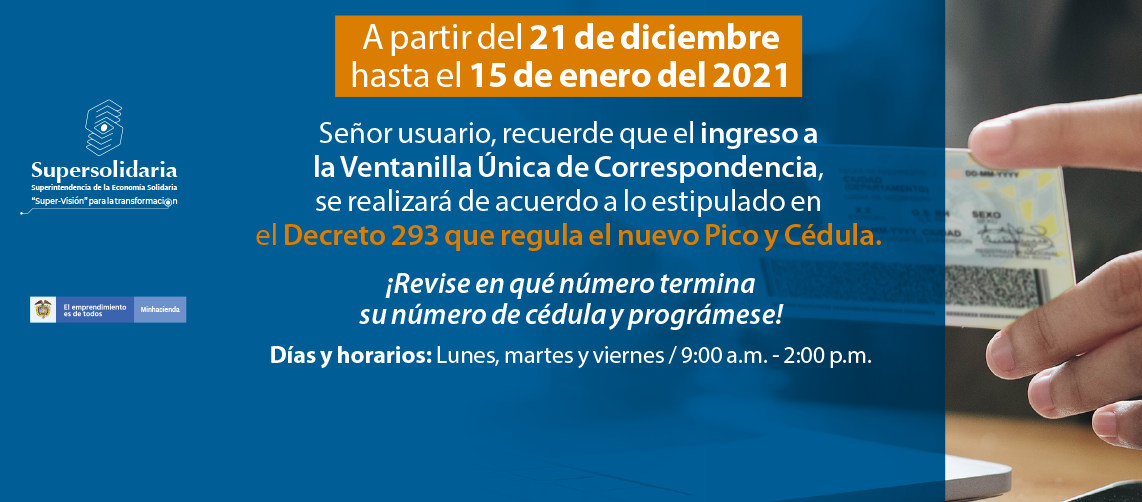 Ingreso a la ventanilla única de correspondencia, según Decreto 293 de 2020 Ingreso a la ventanilla única de correspondencia, según Decreto 293 de 2020
