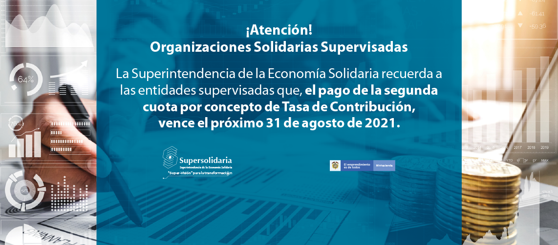 Agosto 31, Vence Pago Segunda Cuota Tasa de contribución Agosto 31, Vence Pago Segunda Cuota Tasa de contribución