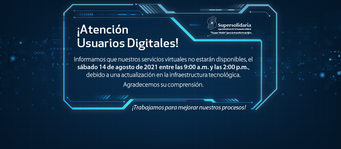 14 de agosto, ventana mantenimiento infraestructura tecnológica 14 de agosto, ventana mantenimiento infraestructura tecnológica