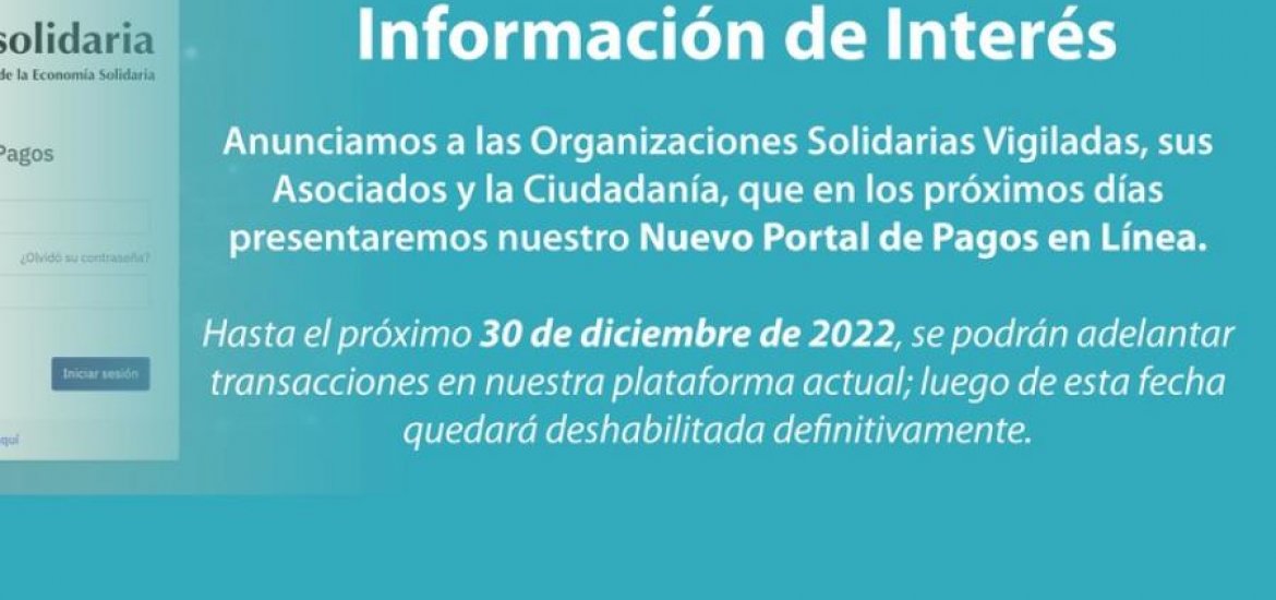 Supersolidaria renueva su portal para pagos en línea