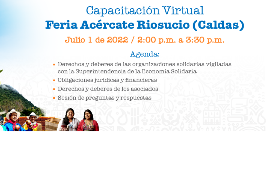 Capacitación virtual Feria Acércate Riosucio (Caldas)