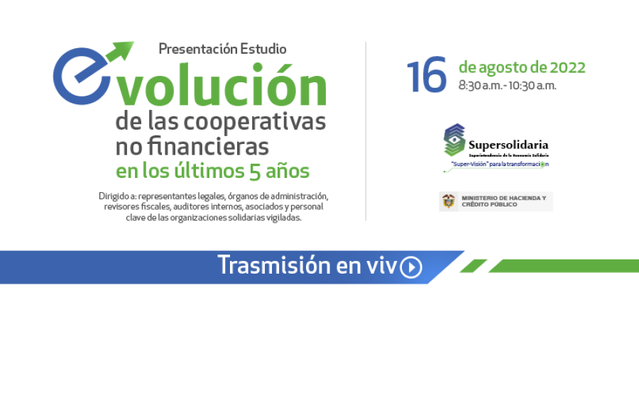 Siga en vivo la presentación estudio evolución Cooperativas no financieras en los últimos 5 años