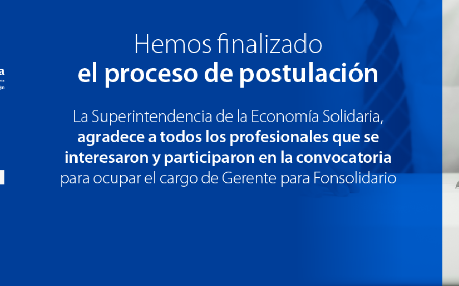 Hemos finalizado el proceso de postulación