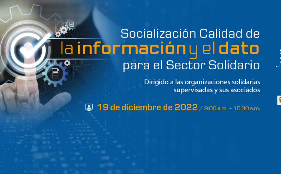 Imagen banner invitación socialización calidad de la información y el dato para el sector solidario