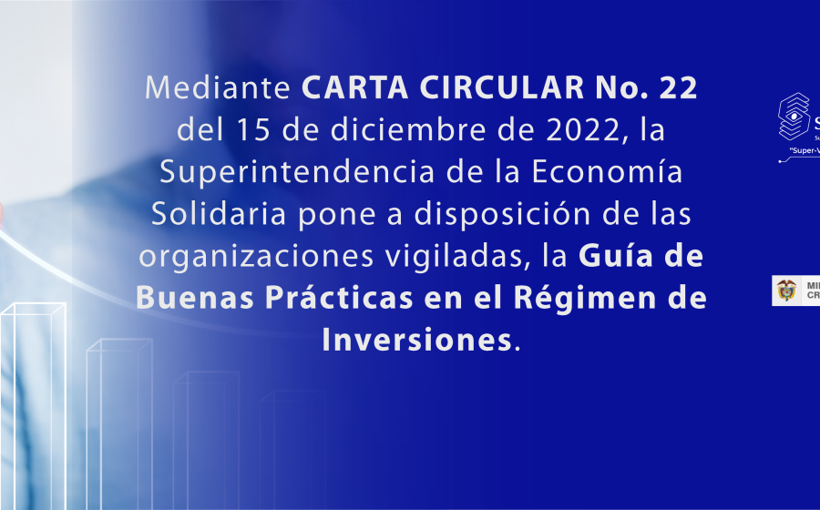 Banner información sobre la Guía de Buenas Prácticas en el Régimen de Inversiones de la Supersolidaria