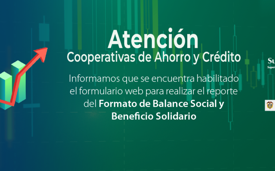 Imagen a manera de banner web informando que se habilitó el formulario web para reporte del Formato de Balance Social y Beneficio Solidario