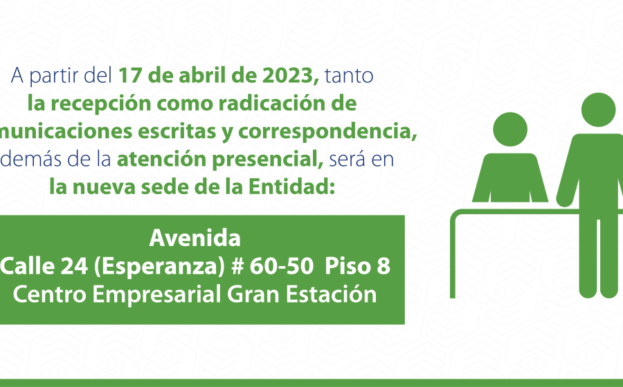 Dirección de la nueva Sede a partir del 17 de Abril del 2023.