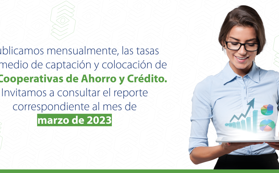 Tasas Promedio Ponderadas Captación y Colocación Cooperativas de Ahorro y Crédito Marzo 2023