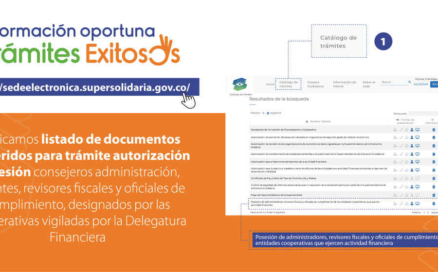 Trámite posesión administradores, revisores fiscales y oficiales de cumplimiento cooperativas financieras