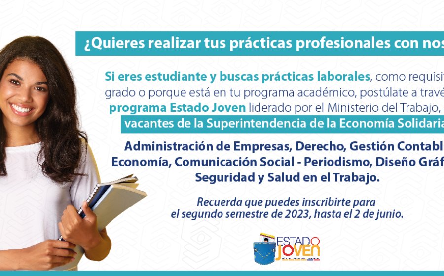 Termina plazo postulaciones segundo semestre 2023 prácticas profesionales programa Estado Joven