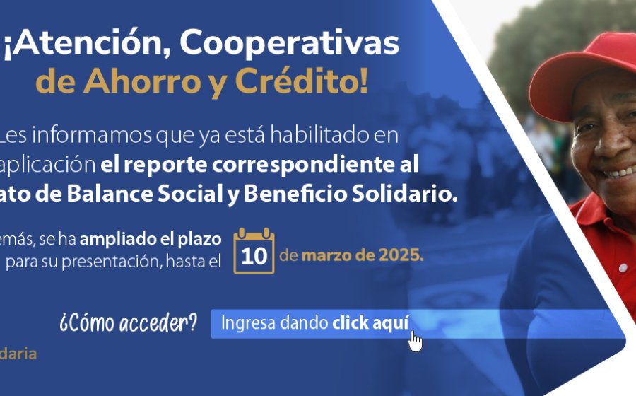 Ampliación del Plazo para el Reporte de Balance Social y Beneficio Solidario