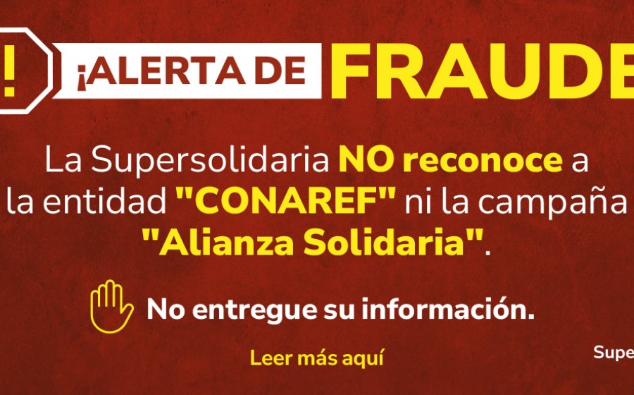 banner alerta de fraude conaref