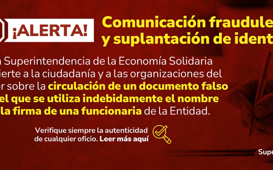 banner comunicación fraudulenta