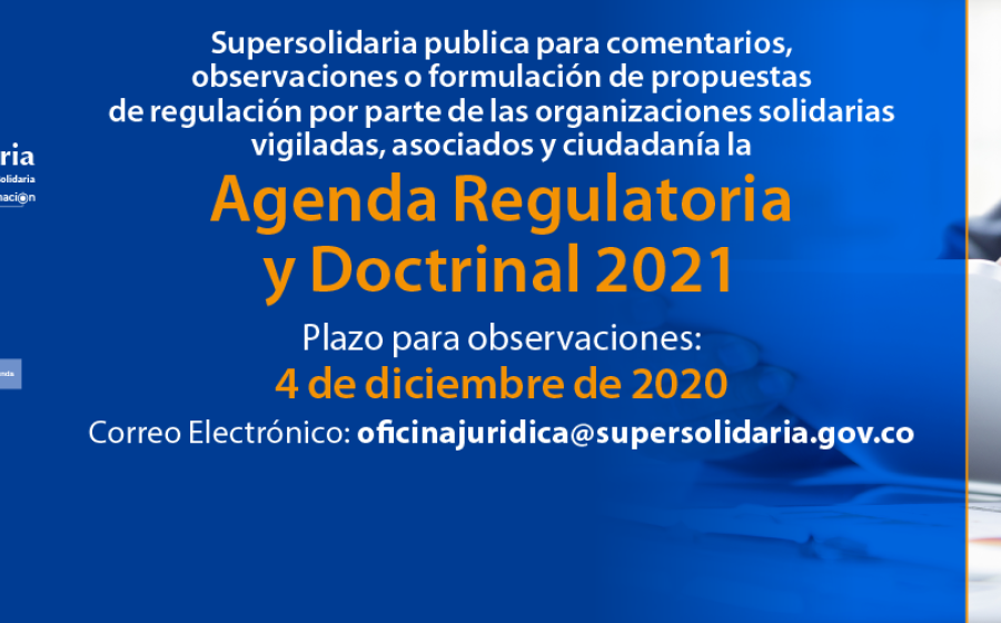 Se publica para comentarios Agenda Regulatoria y Doctrinal 2021