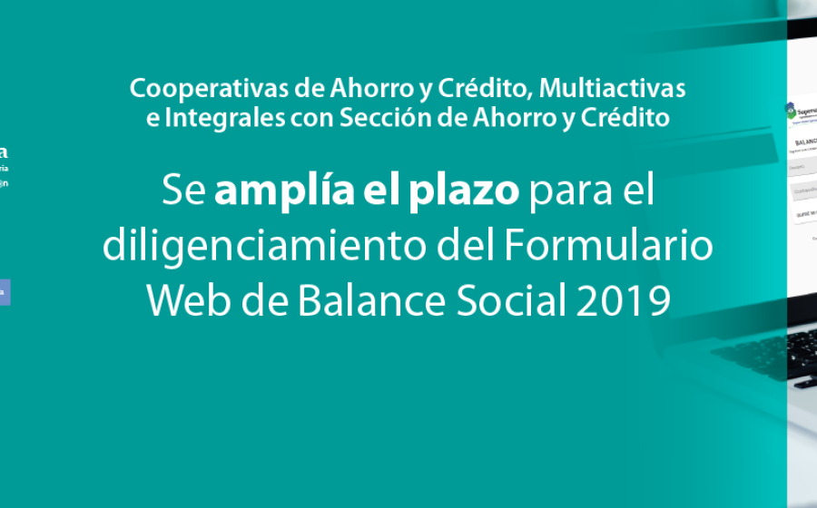 Se amplía plazo diligenciamiento Formulario de Balance Social 2019