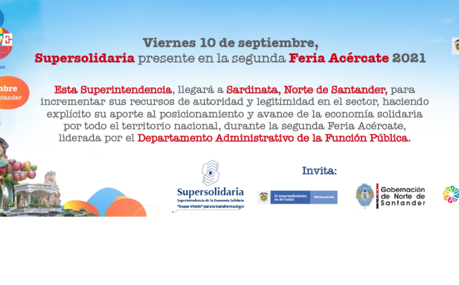 ¡Supersolidaria en las regiones! El 10 de septiembre estaremos en Sardinata, Norte de Santander