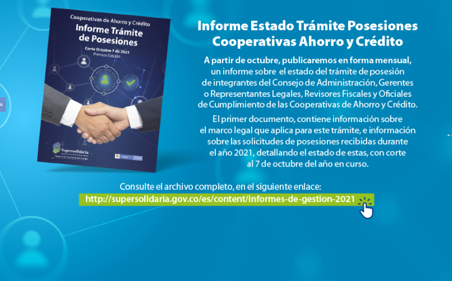 Primer Informe Estado Trámite Posesiones Cooperativas Ahorro y Crédito