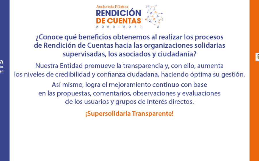 ¡Supersolidaria Transparente! Beneficios de rendir cuentas ante los grupos de interés