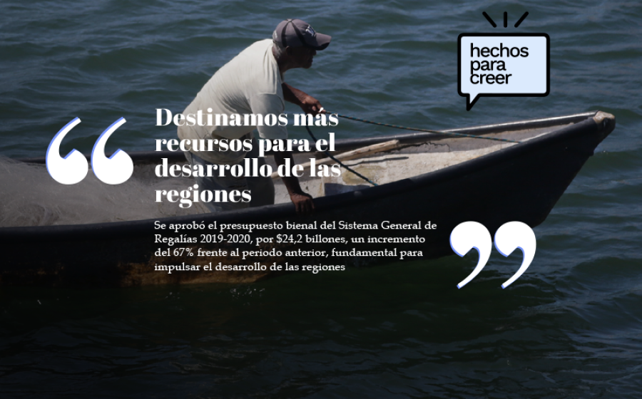 Destinamos más recursos para el desarrollo de las regiones