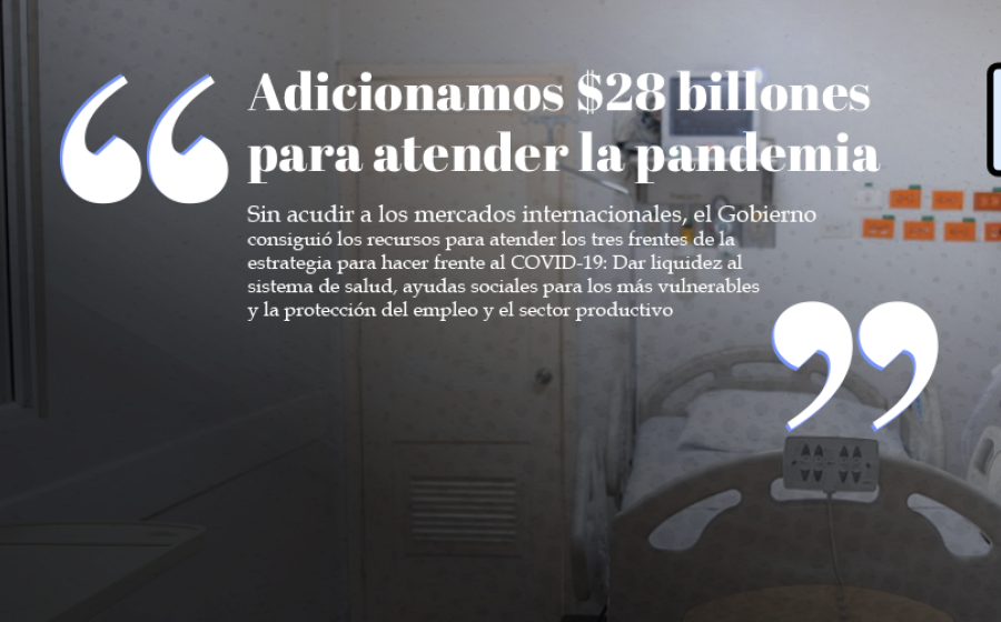 Adicionamos $28 billones para atender la pandemia