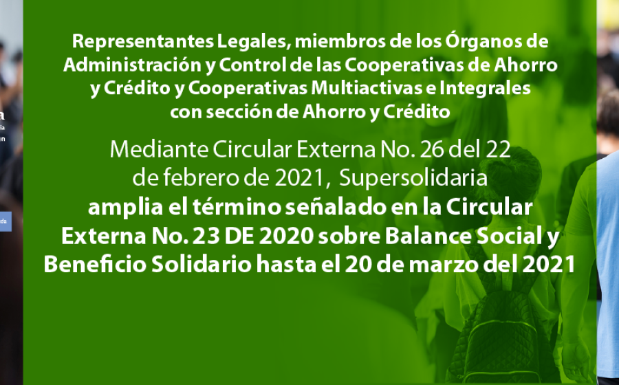 20 de marzo: plazo para remitir el Reporte de Balance Social y Beneficio Solidario 