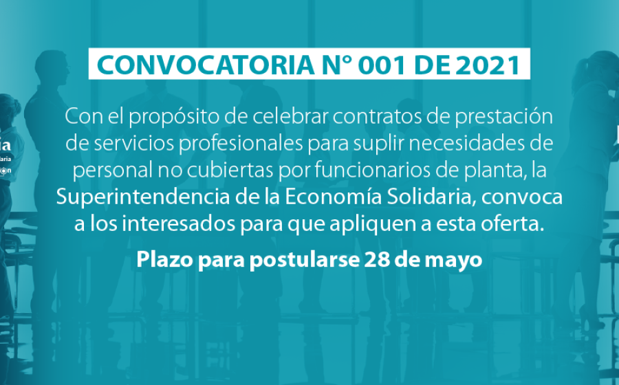 Convocatoria 001 de 2021