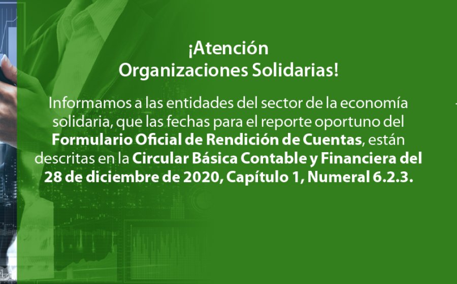 Fechas de presentación del Formulario Oficial de Rendición de Cuentas
