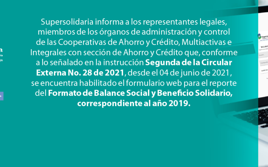 Habilitado formulario web reporte Formato Balance Social y Beneficio Solidario
