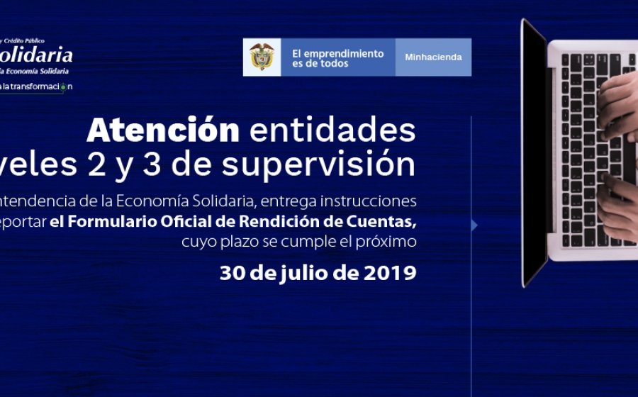 Entidades de los niveles 2 y 3 deben reportar el Formulario Oficial de Rendición de Cuentas