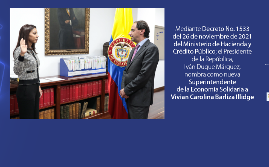 VIVIAN CAROLINA BARLlZA ILLlDGE Nueva Superintendente de la Economía Solidaria