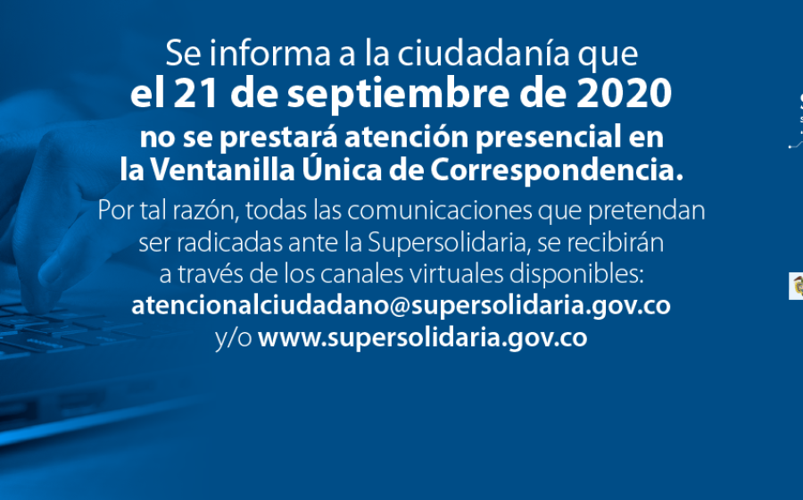 El 21 de septiembre no se prestará atención presencial en la ventanilla de correspondencia