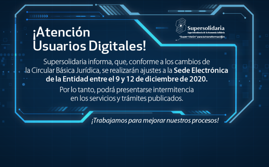 A partir del 9 y hasta el 12 de diciembre de 2020, se realizará ventana de mantenimiento
