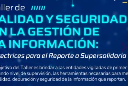 Portada del taller de calidad y seguridad de la gestión de la información